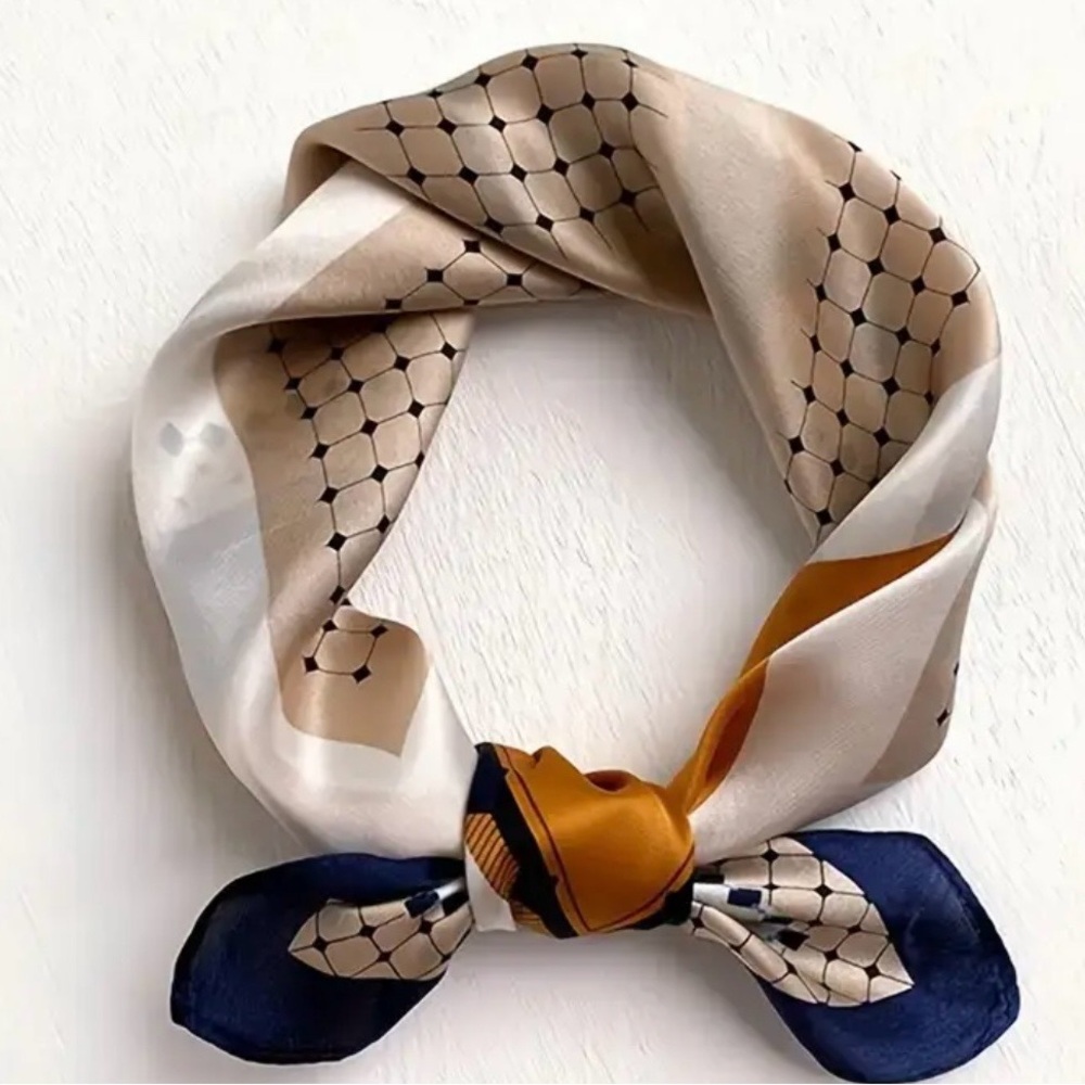 Mulberry 100% Silk Scarf, 27.5x27.5 inch | Breathable Square Headscarf NWT